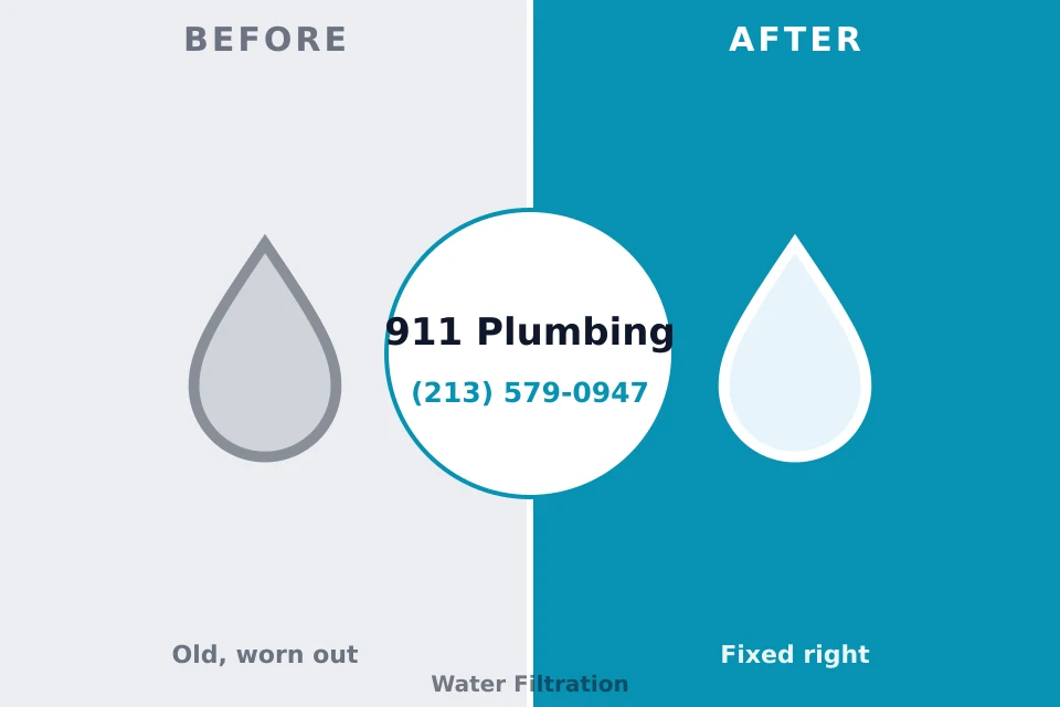 Before and after: plumbing company Exeter, CA